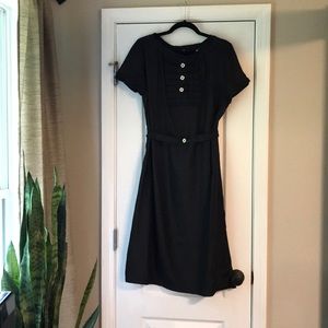 Shabby Apple Black Dress with stone buttons